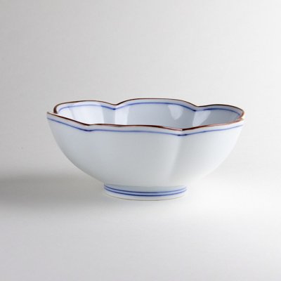 画像4: 見込線入（青） 花型小鉢