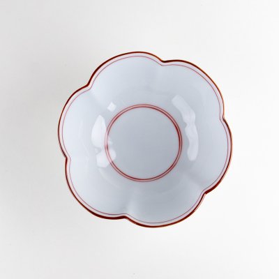 画像3: 見込線入（赤） 花型小鉢