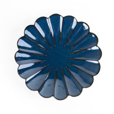 画像2: 群青　菊皿（大）