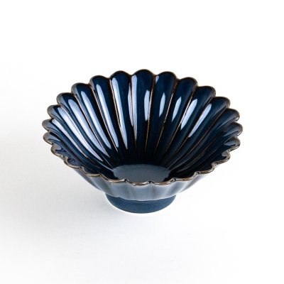 画像2: 群青　菊彫小鉢