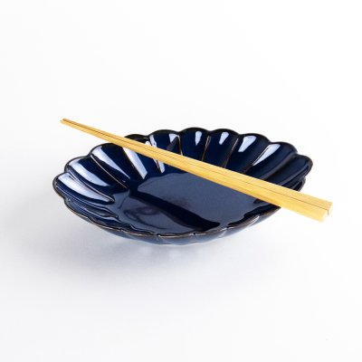 画像7: 群青　菊彫楕円鉢