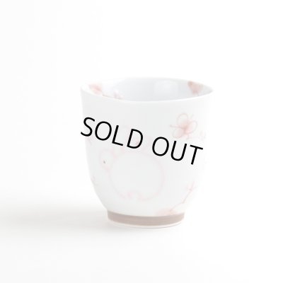 【名入れ・名前入り】一珍花うさぎ（赤）湯呑