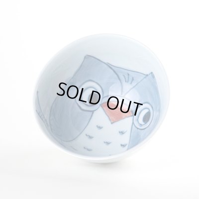 画像2: 【名入れ・名前入り】夢ふくろう（赤）茶碗