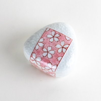 おにぎり（桜）　蓋物