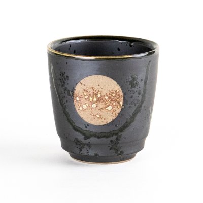 香澄（黒）　特大湯呑