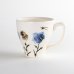 ちぢれ花（青）　マグカップ