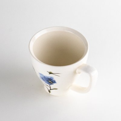 画像3: ちぢれ花（青）　マグカップ