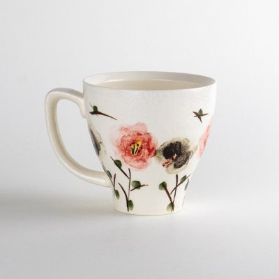 画像2: ちぢれ花（赤）　マグカップ