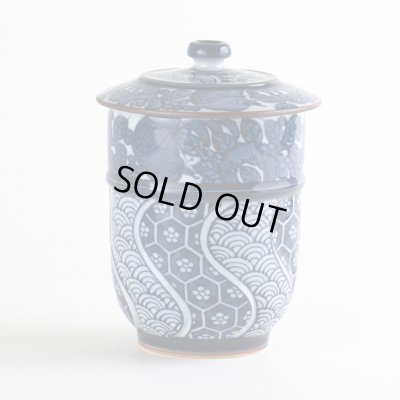 画像4: 花鳥一閑人（青）蓋付湯呑