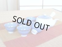 青海波 U急須茶器揃い（化粧箱入）