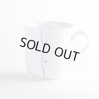 【名入れ・名前入り】水晶彫ハートライン（青） マグカップ