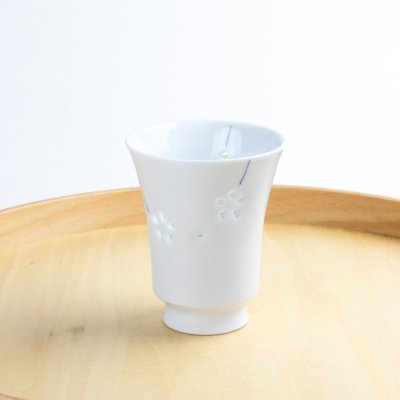 画像7: 【名入れ・名前入り】水晶彫花あそび(青)湯呑