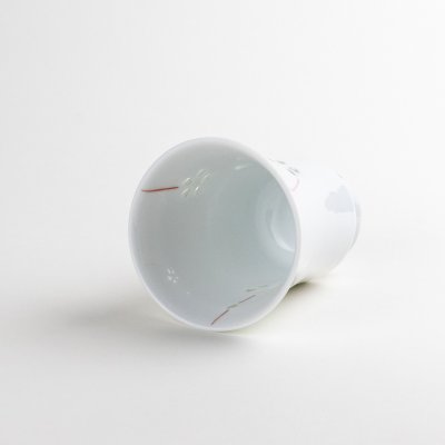 画像5: 【名入れ・名前入り】水晶彫花あそび(赤)湯呑