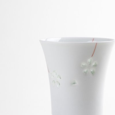 画像6: 【名入れ・名前入り】水晶彫花あそび(赤)湯呑