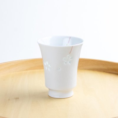 画像7: 【名入れ・名前入り】水晶彫花あそび(赤)湯呑