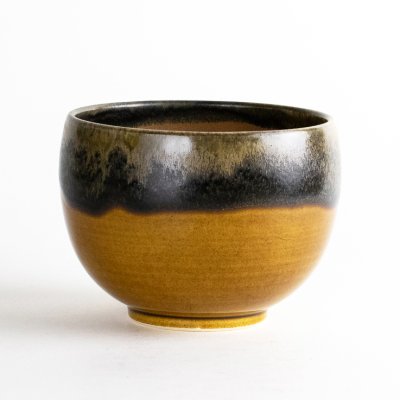 黄瀬戸　丸抹茶碗（木箱入）