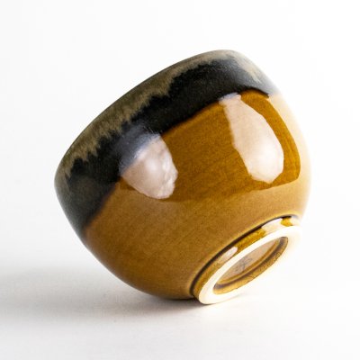 画像2: 黄瀬戸　丸抹茶碗（木箱入）