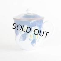 花集い（青）蓋付マグカップ