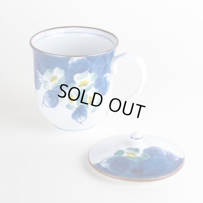 画像2: 花集い（青）蓋付マグカップ