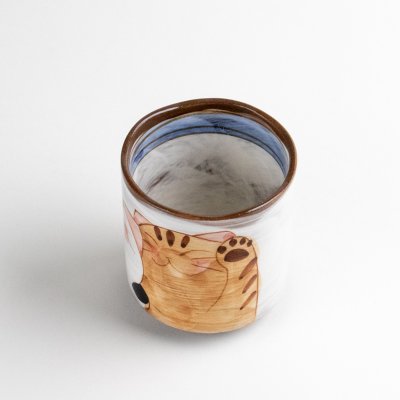 画像3: 仲良しネコ(青) 湯呑