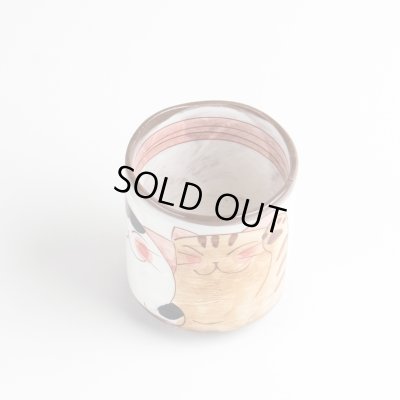 画像3: 仲良しネコ（赤） 湯呑