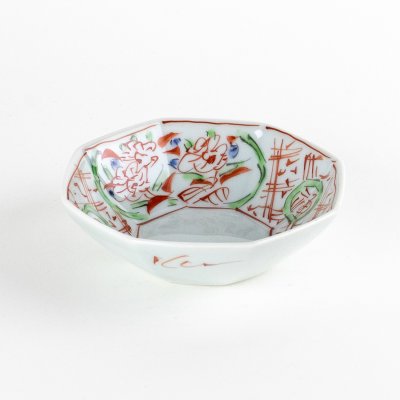 錦万暦　八角小鉢