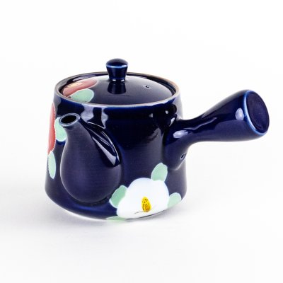 画像2: 釉彩椿（ルリ） U急須