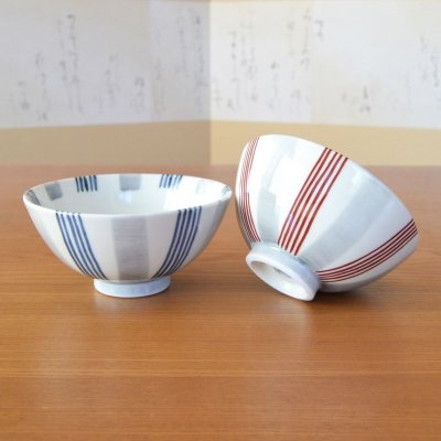 画像3: お礼の品 ギフト プレゼント 退職 栄転 転勤 卒業 感謝をこめて カード付き 夫婦茶碗 ペア 飯碗 有田焼 いなせ ギフト箱入り