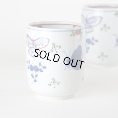 画像3: 天啓花蝶（ペア） 夫婦湯呑（木箱入）