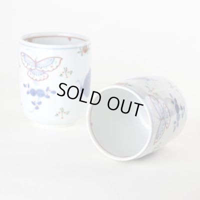 画像4: 天啓花蝶（ペア） 夫婦湯呑（木箱入）