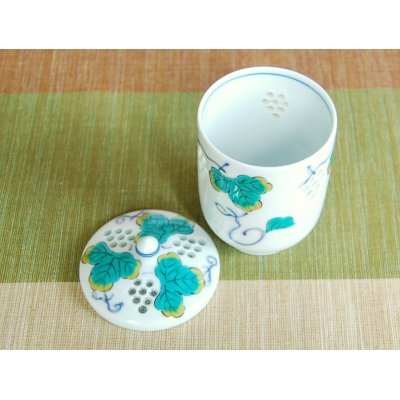 画像3: 水晶彫ぶどう（小） 蓋付湯呑（木箱入）