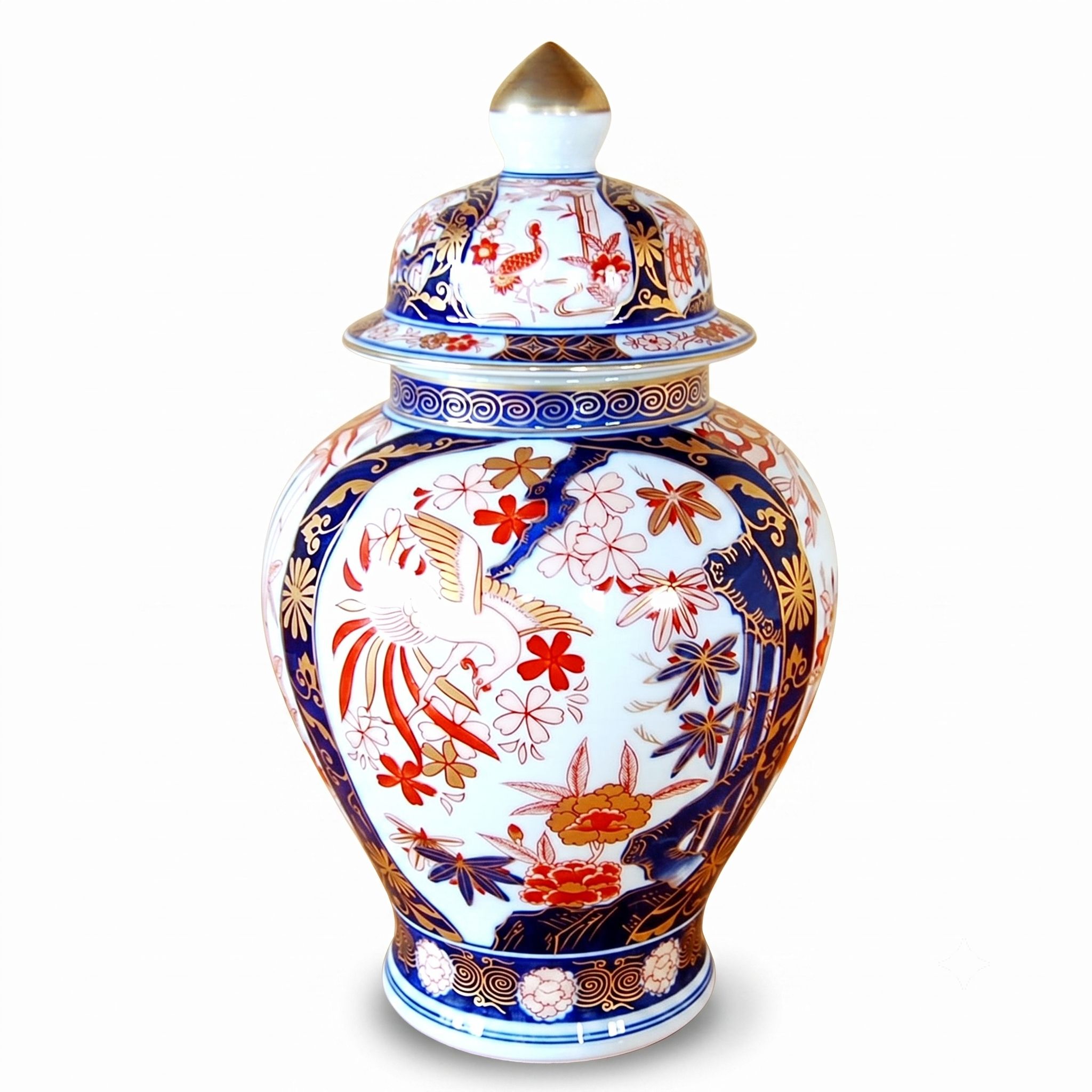 古伊万里様式の蓋付き壺
