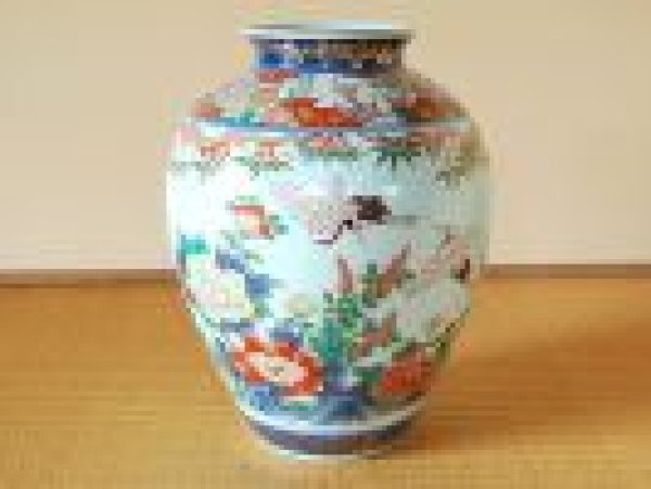 画像4: 鶴花園 花瓶(木箱付) (4)