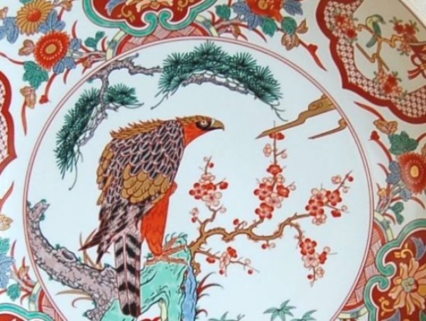 画像2: 鷹花園 尺5寸皿(45cm) (2)