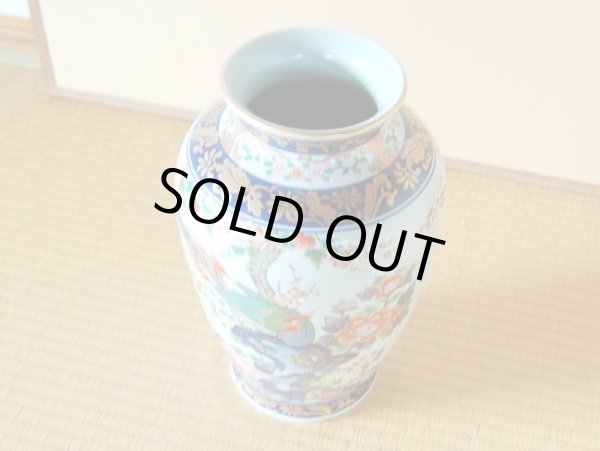 画像2: 染錦春華 花瓶(木箱入) (2)