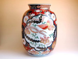 ⬛【山水】８０年前のヴィンテージ・コレクション品・骨董品【昭和の貫入柄花瓶・壺】 ⬛【山水】80年前のヴィンテージ・コレクション品・骨董品