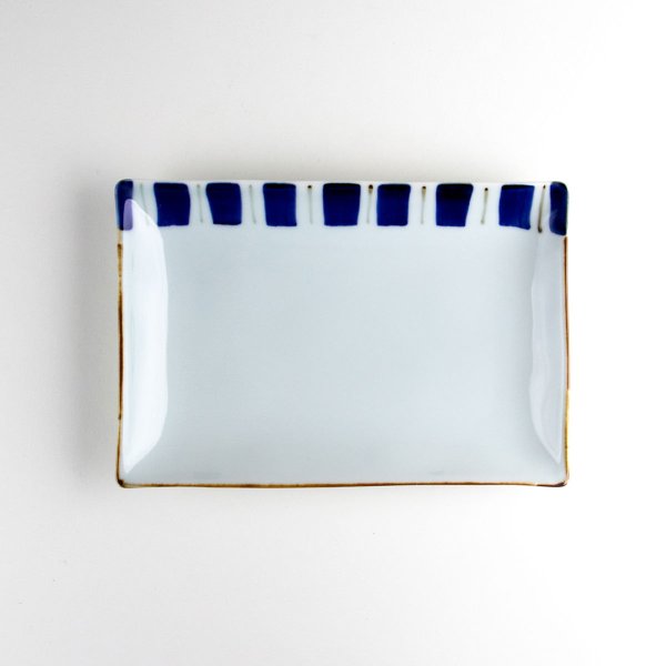 画像2: 呉須十草 (小)焼皿 (2)