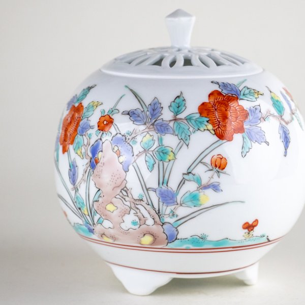 画像5: 錦牡丹 丸香炉（木箱入） (5)