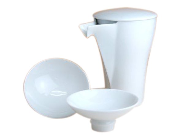 白磁 至福の半酒器セット（徳利×１ / 盃×２）