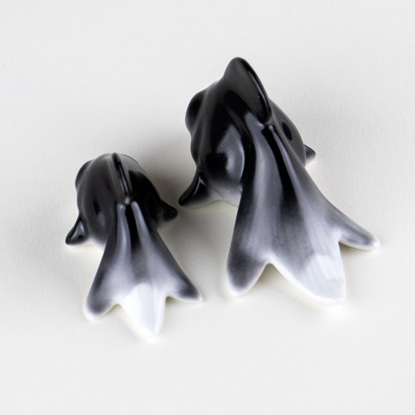 画像4: 金魚(黒/黒)ペアー 置物 (4)