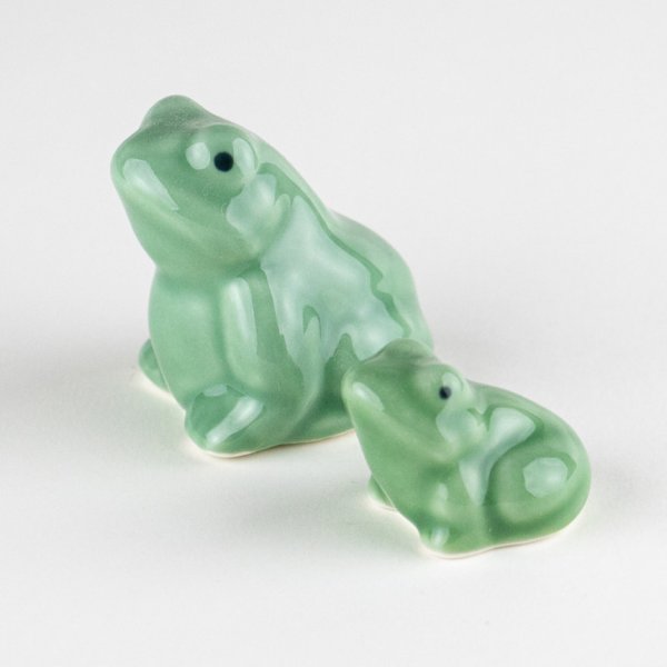 画像2: カエル(親子)ペアー 置物 (2)