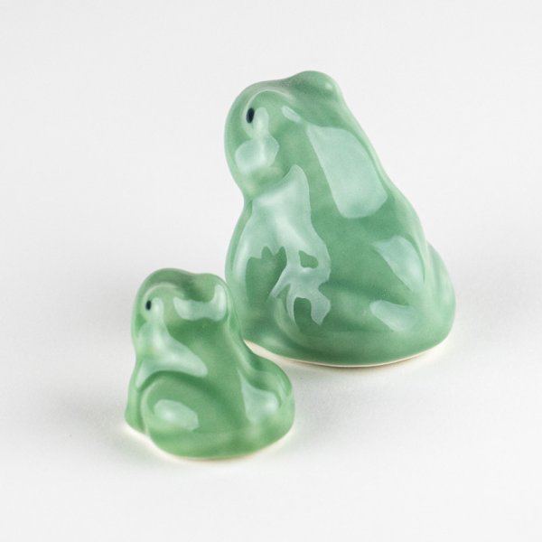 画像4: カエル(親子)ペアー 置物 (4)