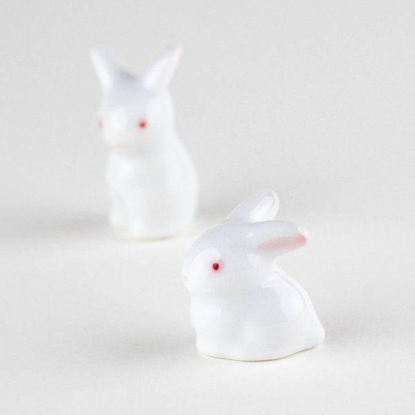 画像3: 白うさぎ(ペアー) 置物 (3)