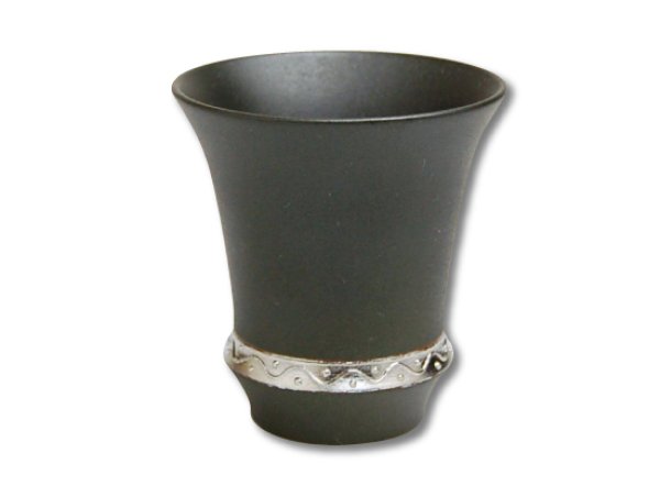 【有田焼】いぶし銀（反り型）日本酒グラス　SAKE GLASS
