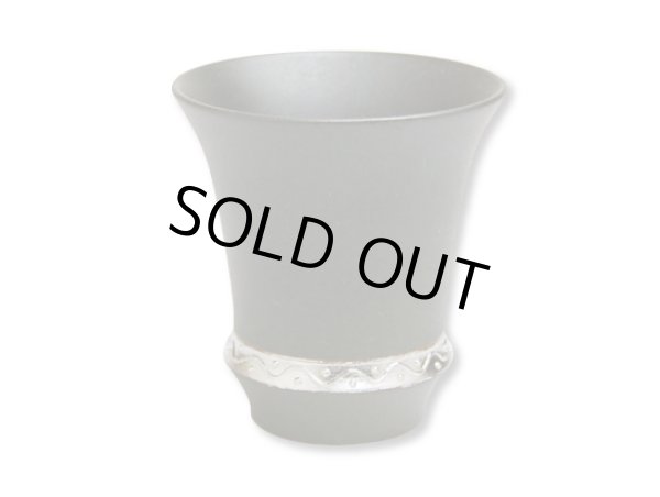 【有田焼】いぶし銀（反り型）日本酒グラス　SAKE GLASS