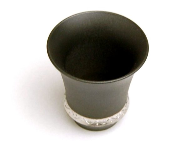 画像2: いぶし銀（反り型）日本酒グラス SAKE GLASS (2)