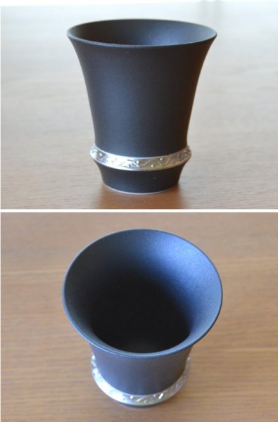 画像4: いぶし銀 半酒器セット（木箱入） (4)