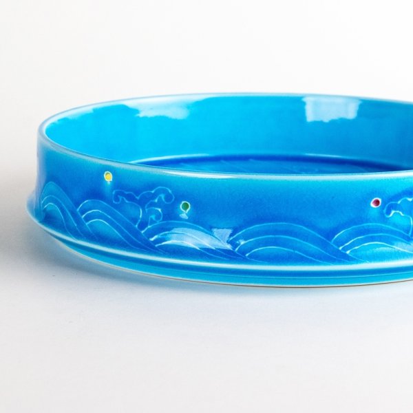 画像3: 紺碧波紋　菓子鉢 (3)