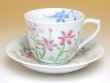 画像2: 染錦コスモス コーヒー碗皿 (2)