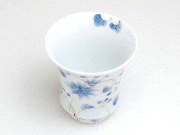 画像2: 蛍唐草(反り型)日本酒グラス SAKE GLASS (2)